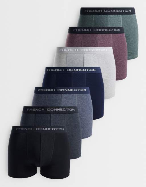 French Connection lot de 7 boxers multicolores, 1 de 3