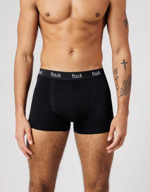 French Connection - Lot de 7 boxers en coton stretch à logo fcuk - Noir, 2 de 4