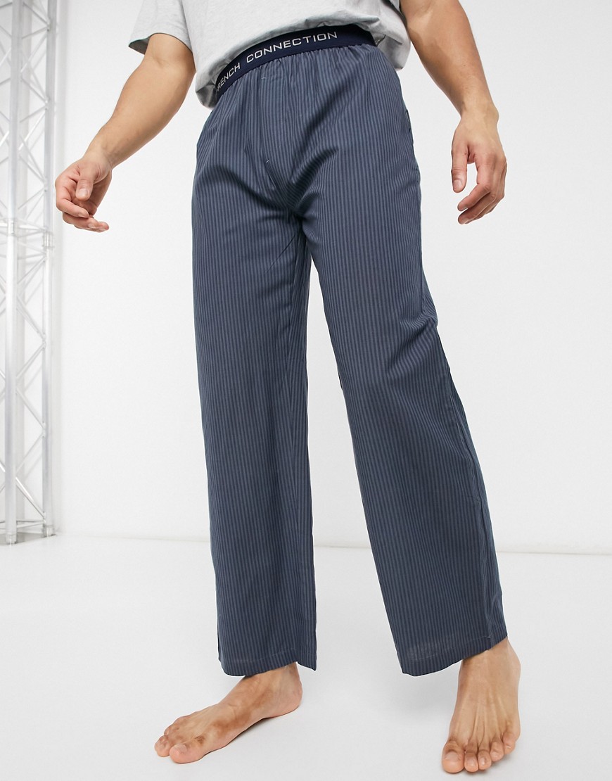 French Connection lounge pants in navy stripe