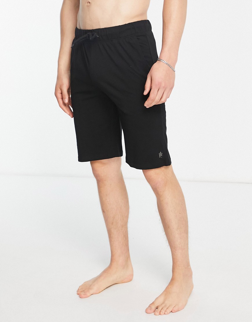French Connection Lounge Shorts In Black
