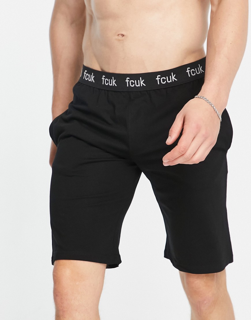 French Connection Fcuk Lounge Short In Black