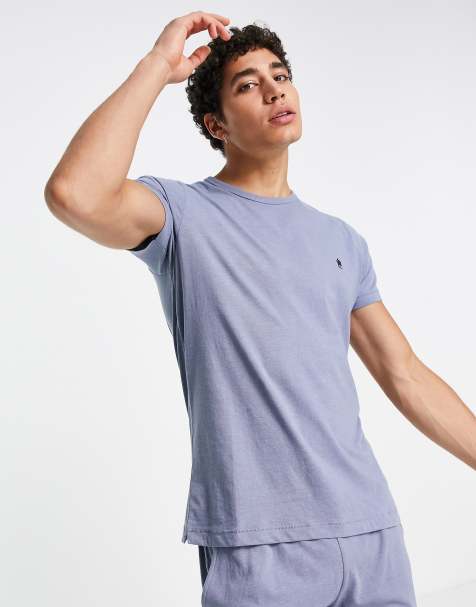 French Connection lounge t-shirt and short set in light blue - view 1