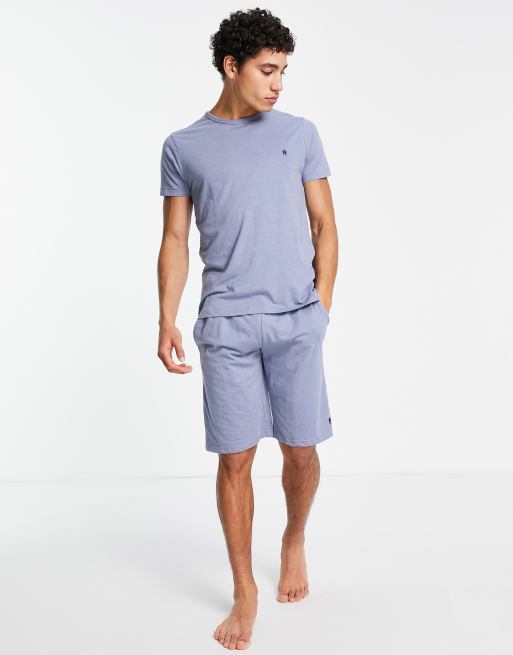 French Connection - Loungeset met T-shirt en short in lichtblauw, 2 van 4