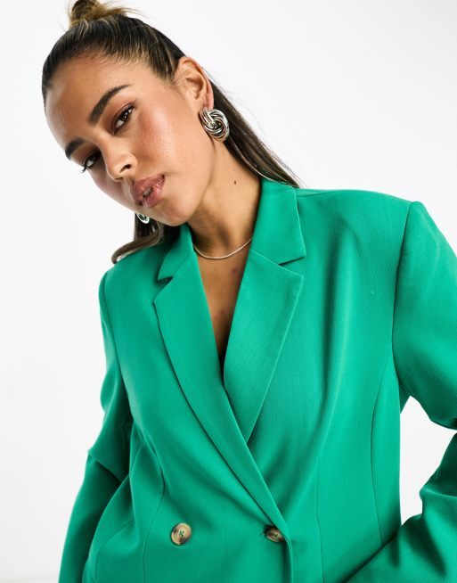 French Connection - Luxe - Blazer sartoriale verde smeraldo in coordinato, 4 di 4