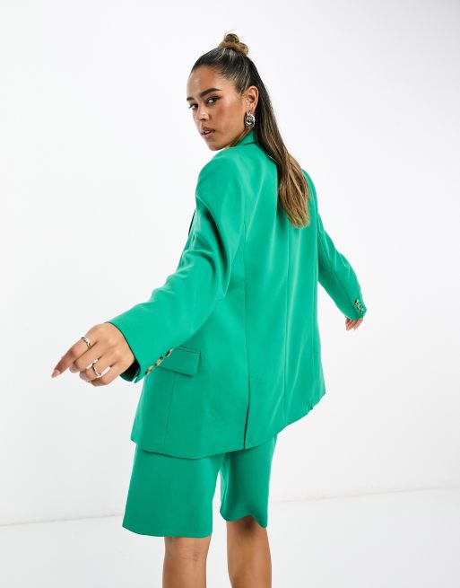 French Connection - Luxe - Skræddersyet blazer i smaragdgrøn - Del af sæt, 3 af 4