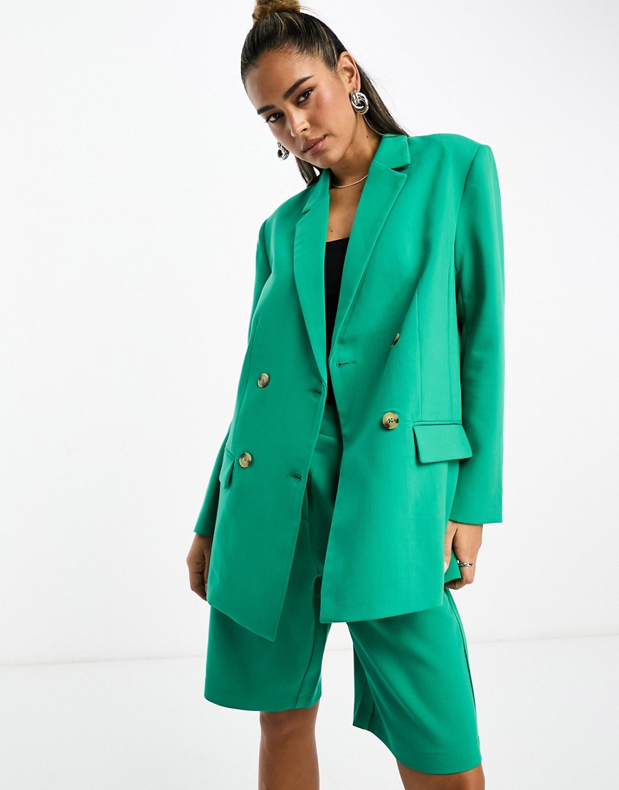 French Connection luxe tailored blazer co-ord in emerald green