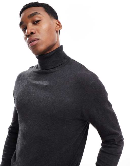 French Connection - Maglione con collo alto grigio mélange, 2 di 4