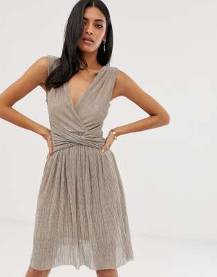 french connection gold dress