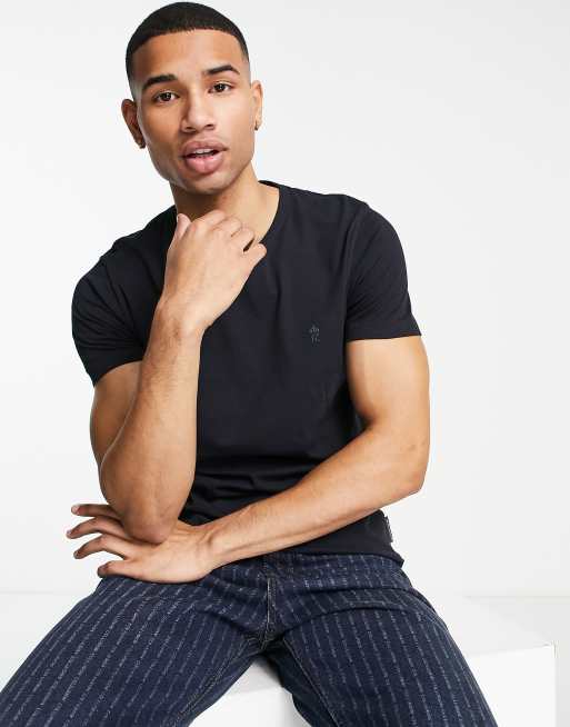 French Connection – Marinblå t-shirt med v-ringning