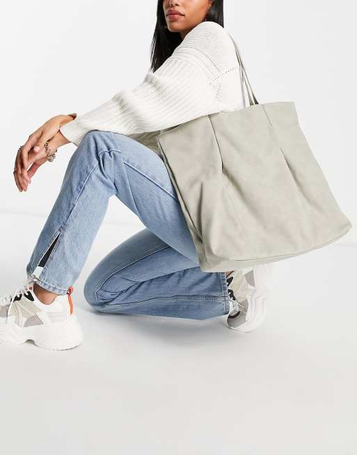 French Connection Maxi borsa comoda grigio chiaro