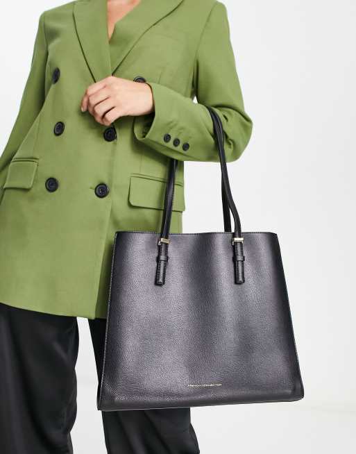 French Connection - Maxi borsa nera strutturata