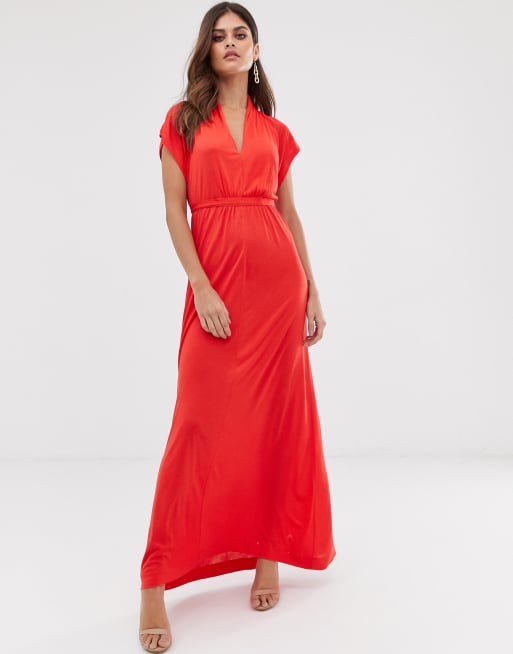 French connection best sale red wrap dress