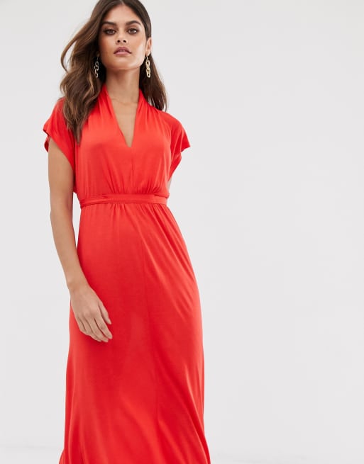 French connection red maxi dress sale