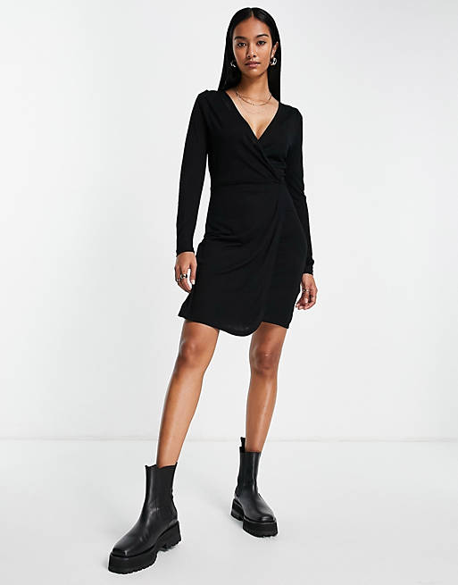 French Connection - Meadow - Jersey mini jurk in zwart