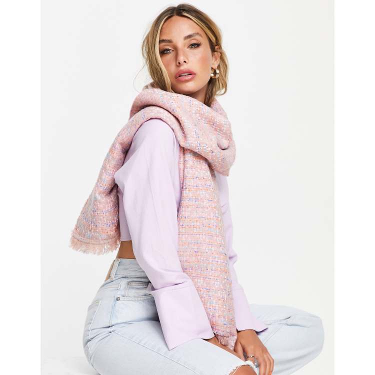 French Connection melange mix scarf in red ASOS