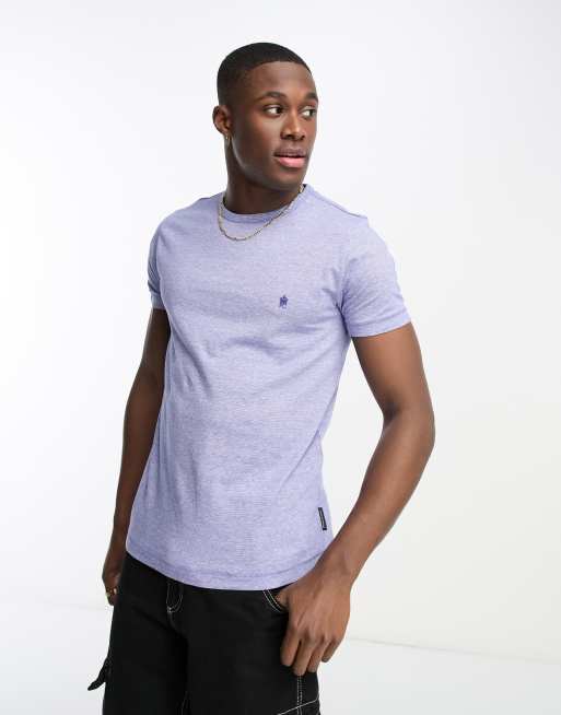 French Connection micro stripe T-shirt in bright blue