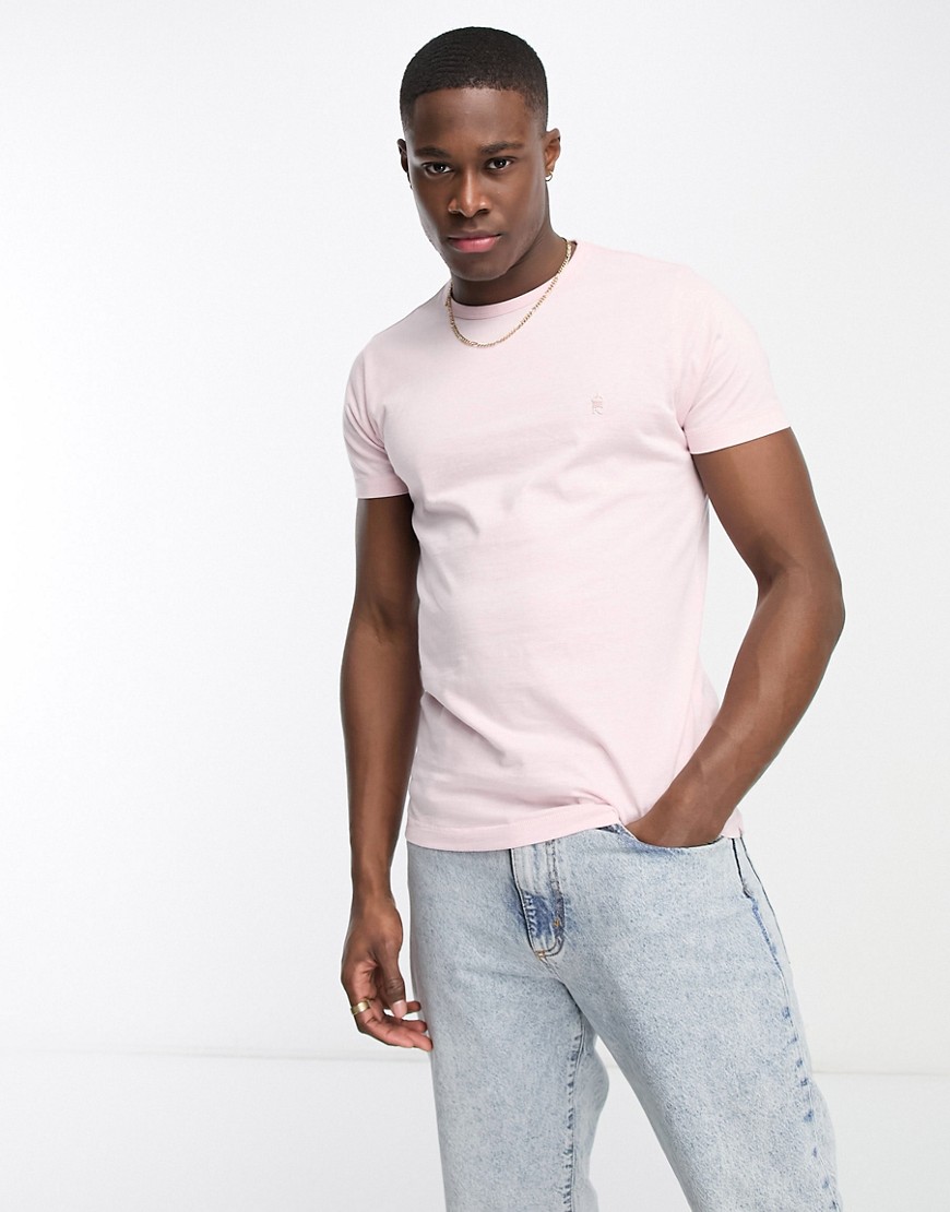 French Connection micro stripe t-shirt in pink