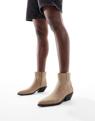 French Connection French Connection mid leg fringe western boots in white-Neutral