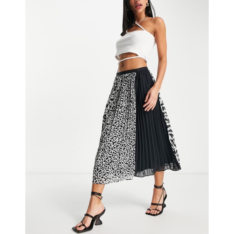 French connection navy pleated skirt best sale