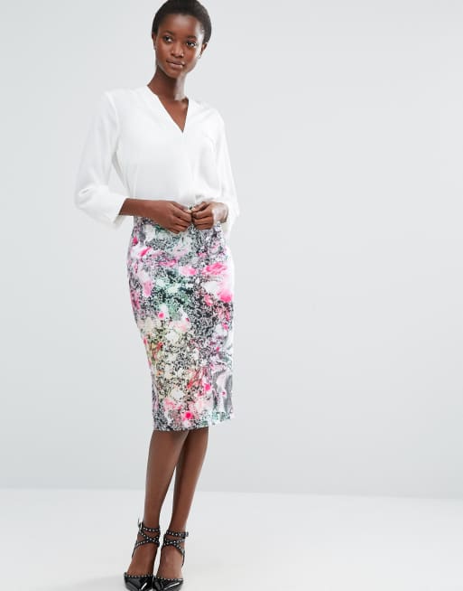 Floral pencil skirt clearance 9mm