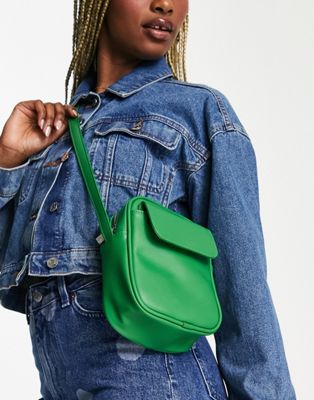 French Connection mini cross body bag in green