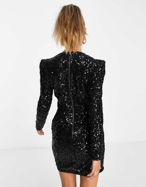 French connection black sequin dress hotsell