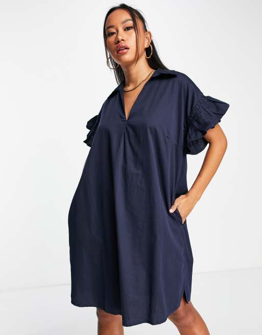 French connection navy sales shirt dress