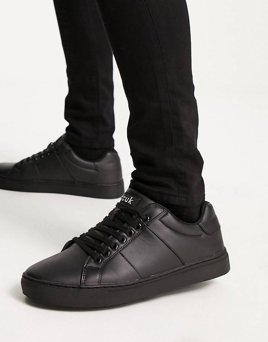 French Connection Minimal Sneakers In Black