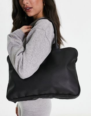 French Connection minimal weekend bag in black