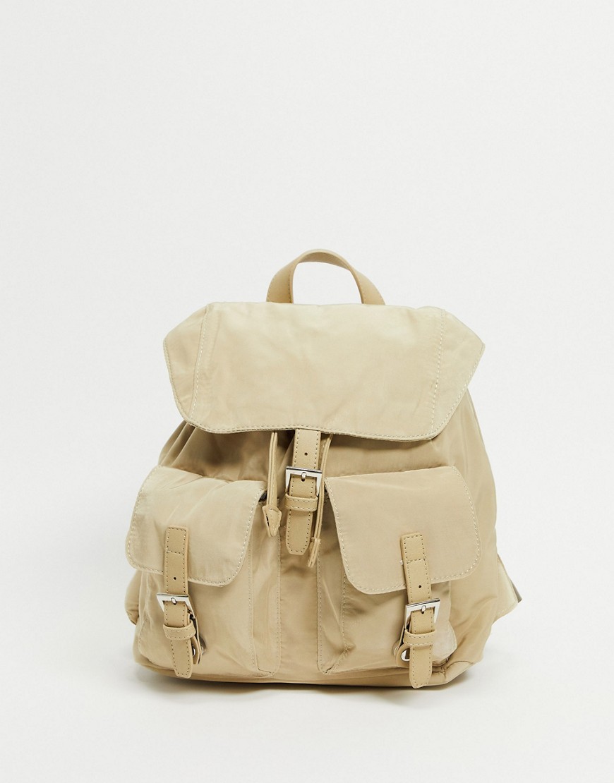 French connection missy backpack in beige-Neutral