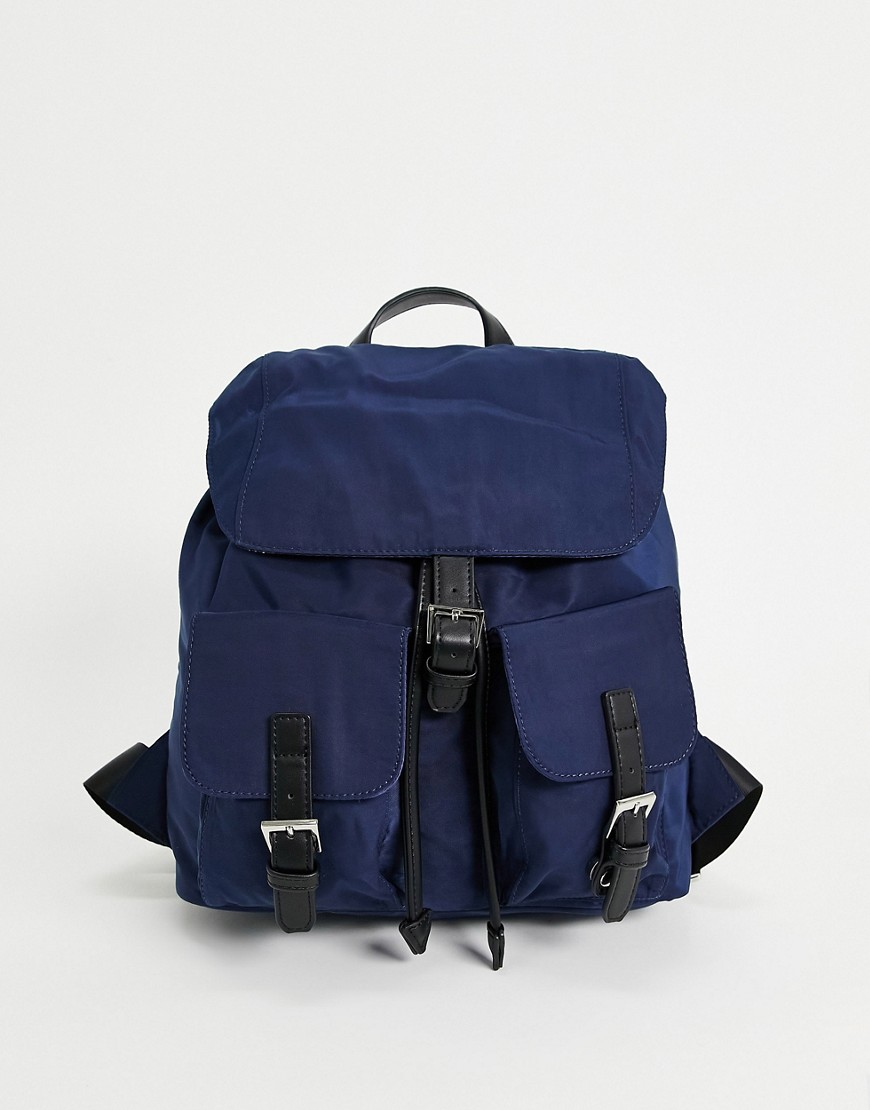 French Connection missy backpack in navy and black