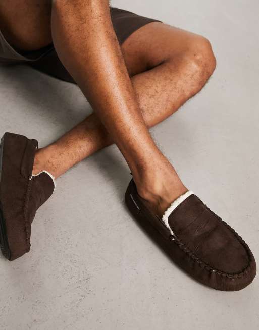 Faux fur slippers store men