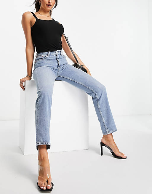 French Connection mom jeans in light blue wash