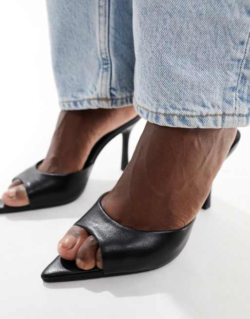 French Connection Mules a talon aiguille Noir ASOS