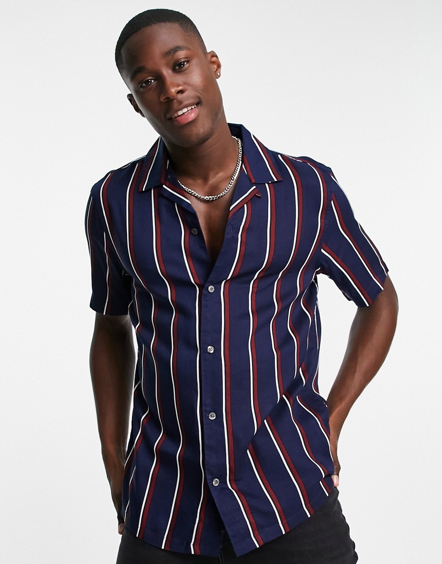 French Connection multi stripe beach shirt in multi