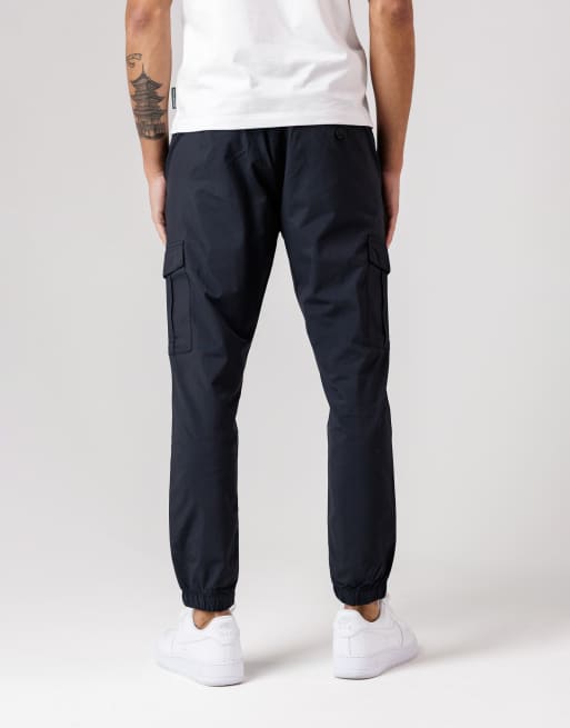 French Connection Nylon tech cuffed cargo trousers in navy, 2 of 4