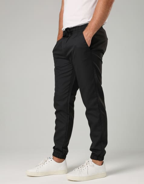 French Connection Nylon tech cuffed trousers in black - view 1