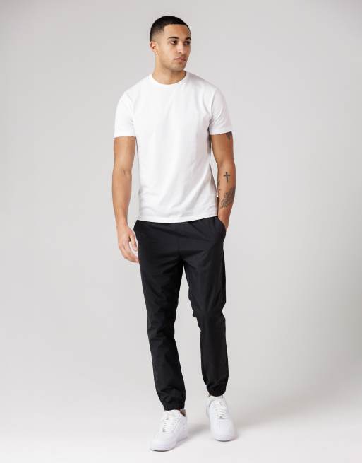 French Connection Nylon tech cuffed trousers in black, 3 of 4