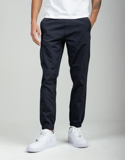 French Connection Nylon tech cuffed trousers in navy