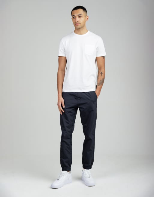 French Connection Nylon tech cuffed trousers in navy, 3 of 4
