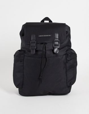 French Connection nylon utility backpack in black