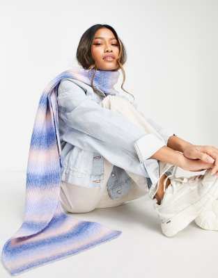 French Connection obre scarf in blue