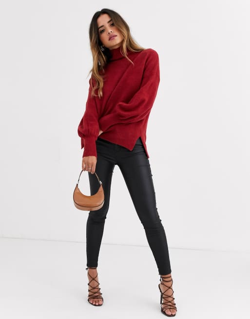 Orla flossy balloon outlet sleeve jumper