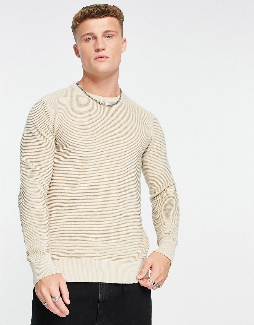 French Connection ottoman sweater in stone-Neutral