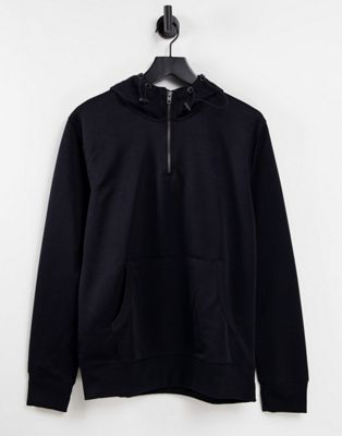 French Connection overhead half zip tricot hoodie co-ord in navy - ASOS Price Checker
