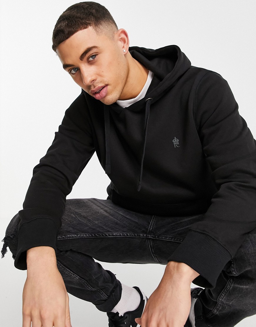 French Connection Overhead Hoodie In Black