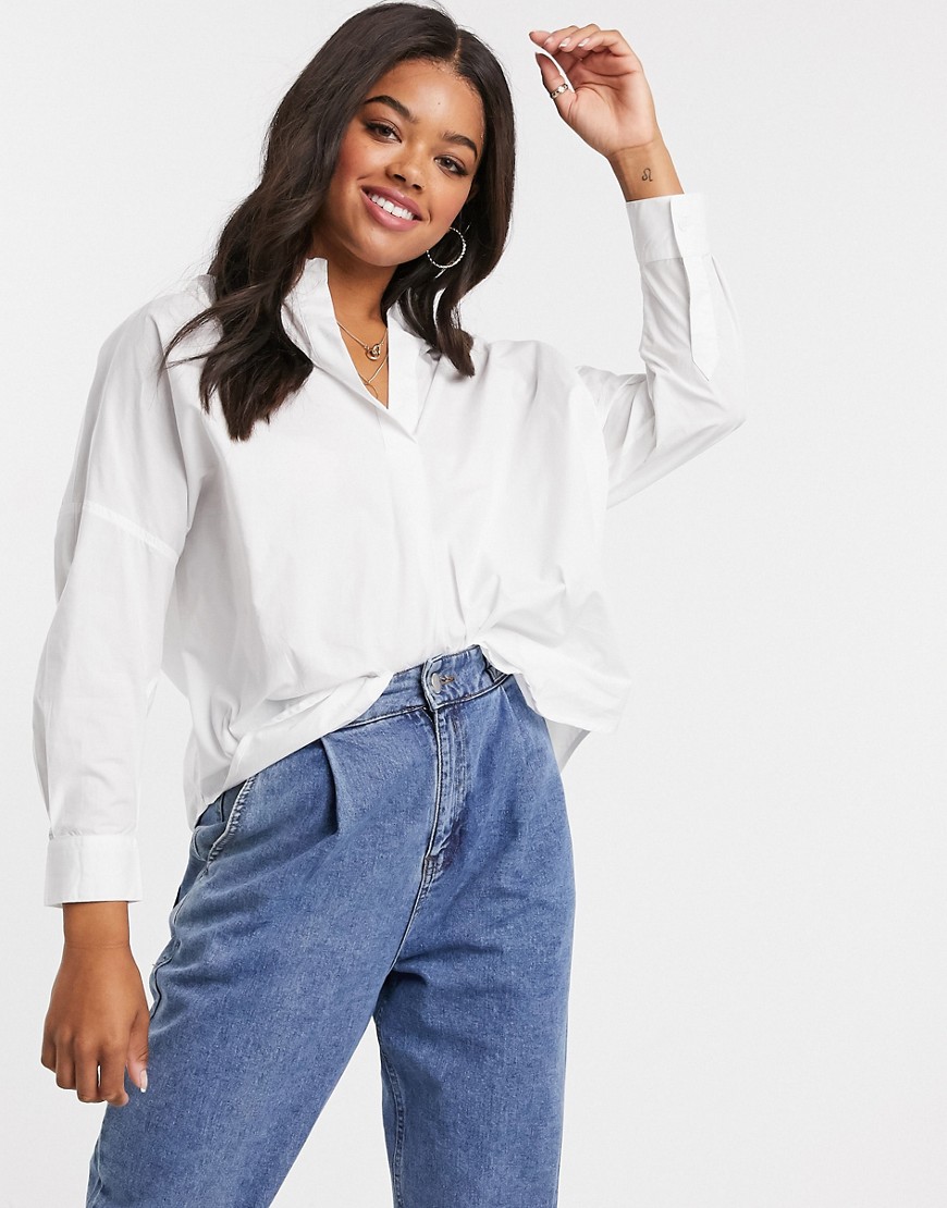 French Connection oversize shirt in white