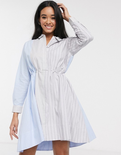 French Connection oversize stripe mini shirt dress