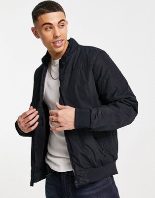 French Connection padded bomber jacket in navy - ASOS Price Checker