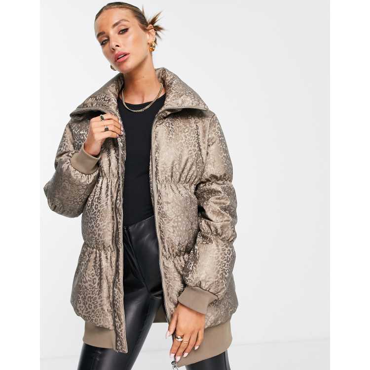 Snake print clearance puffer coat